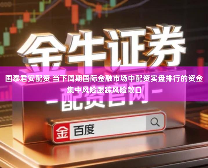 国泰君安配资 当下周期国际金融市场中配资实盘排行的资金集中风险跟踪风险敞口